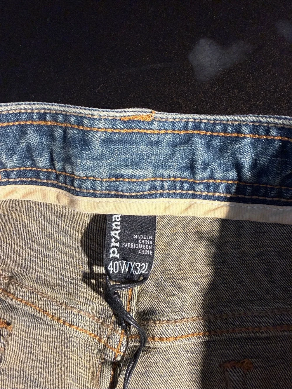 Prana Men's Axiom Straight Light Blue Denim Jeans. Sz 40x32 NWT